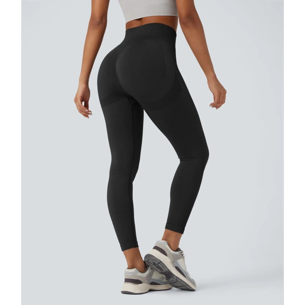 HALARA OneForm Seamless Flow High Rise Booty Scrunch Leggings XL Black NEW B62